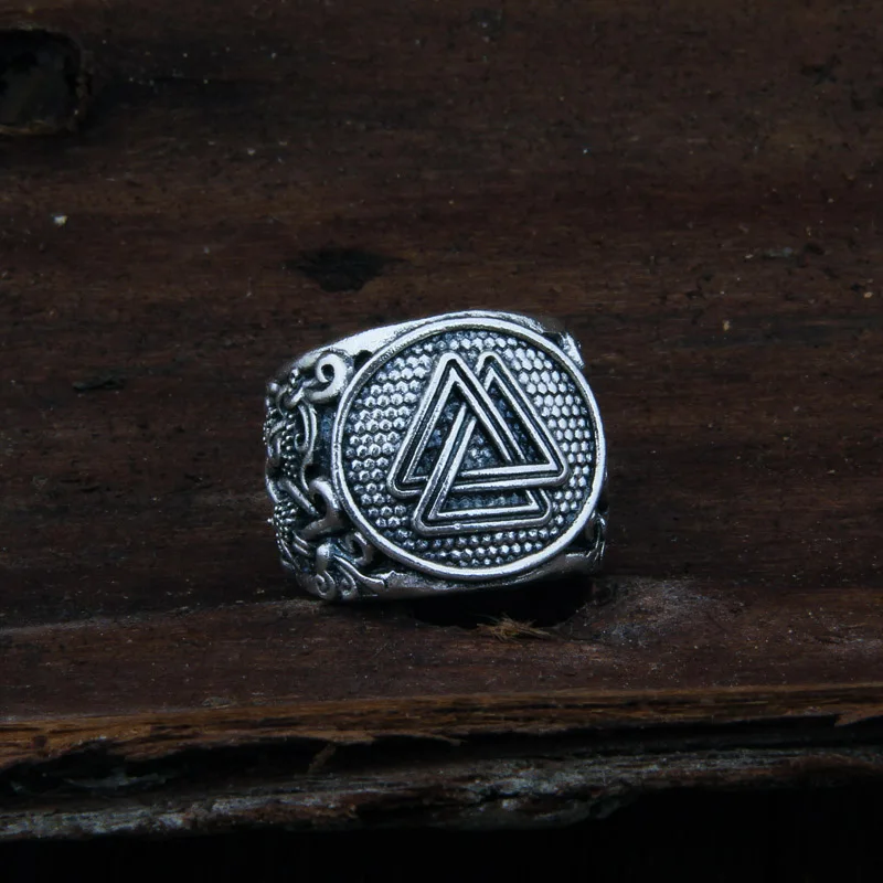 

Dropshiping Odin Symbol Norse Viking Runes Rings For Men Runic