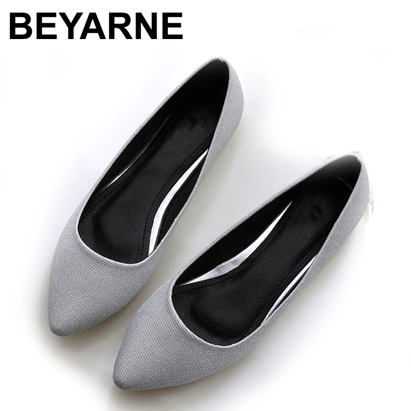 Женские туфли с острым носком на плоской подошве|slip on|flats canvasleather flats |