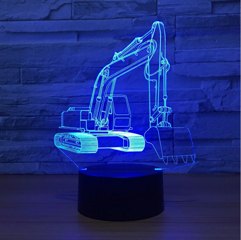 Candeeiros de Mesa Lâmpada de Mesa Decoração do Quarto das Crianças 3d para Sala de Estar Luz da Noite Recipiente Carro Estéreo Quarto Lâmpada Led Criativo 3d 27 High Quality Luzes e Iluminação