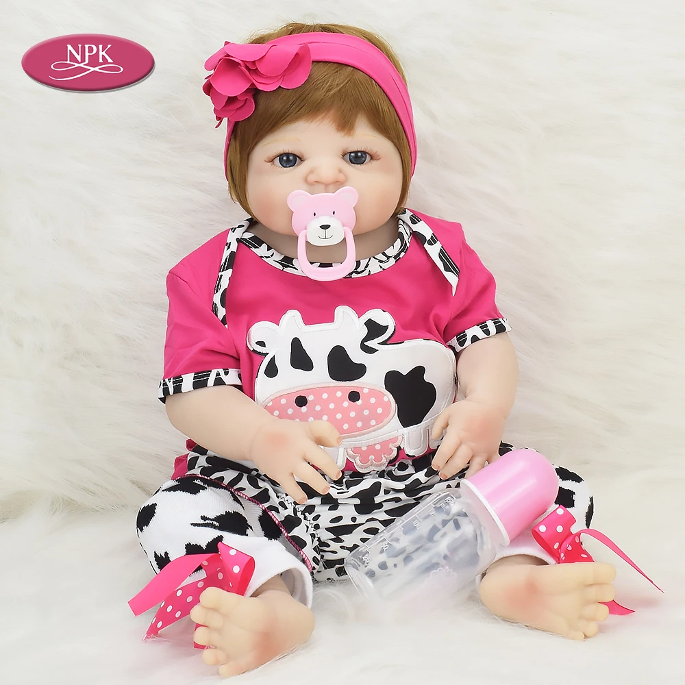 

NPK Real 57CM Full Silicone Body Reborn Babies DOll Newborn Girls Princess Realista Babies Dolls Bathe Toys Bonecas Reborn Bebe