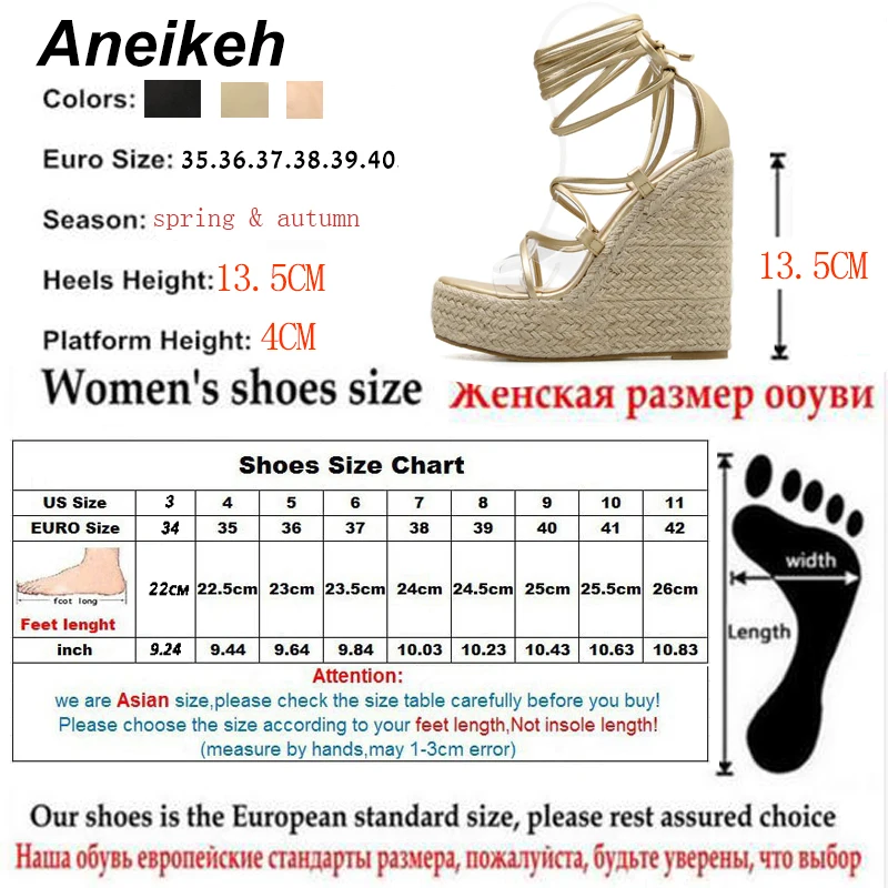 Женские Прозрачные Сандалии Aneikeh черные и золотые повседневные однотонные