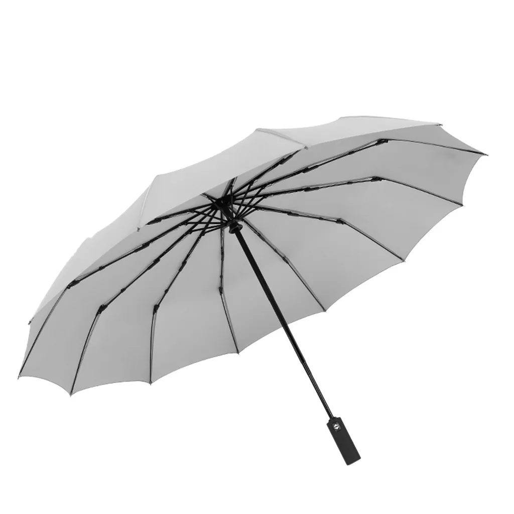 Мужской автоматический Ветрозащитный Зонт от дождя, 3 складных бизнес-зонта для путешествий, большой мужской зонт для женщин с рамой 12 K, горячая распродажа