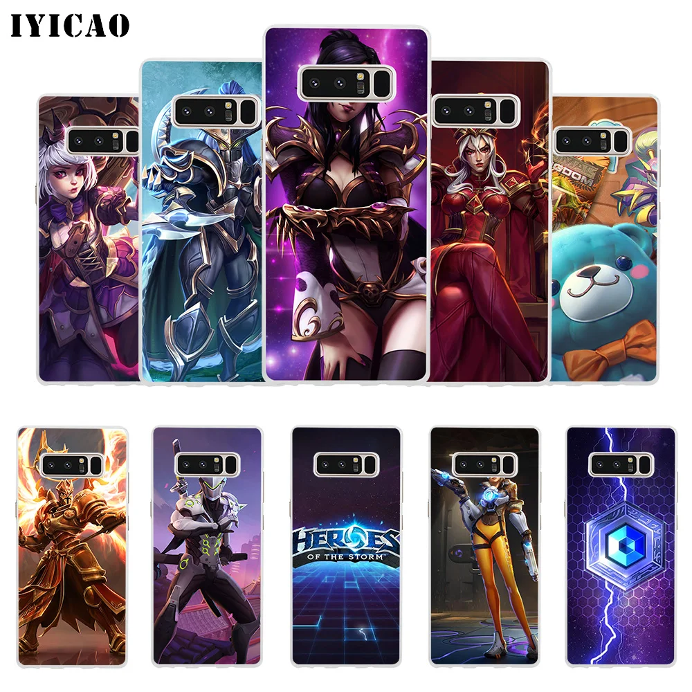 IYICAO &quotHeroes of the Storm&quot Мягкий силиконовый чехол для телефона Samsung A5 A6 Plus A7 A8 A9 J3 J5 J7 Note