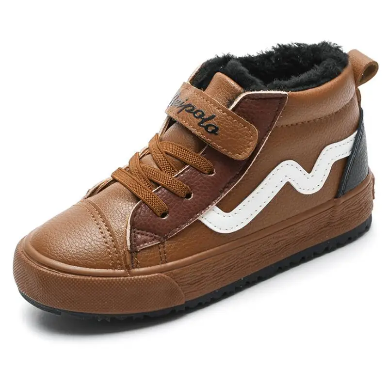 

Kids Boots Children Boots Leather Princess Martin Boots Fashion Plush Casual Child Shoe For Girls Boys Baby Shoes