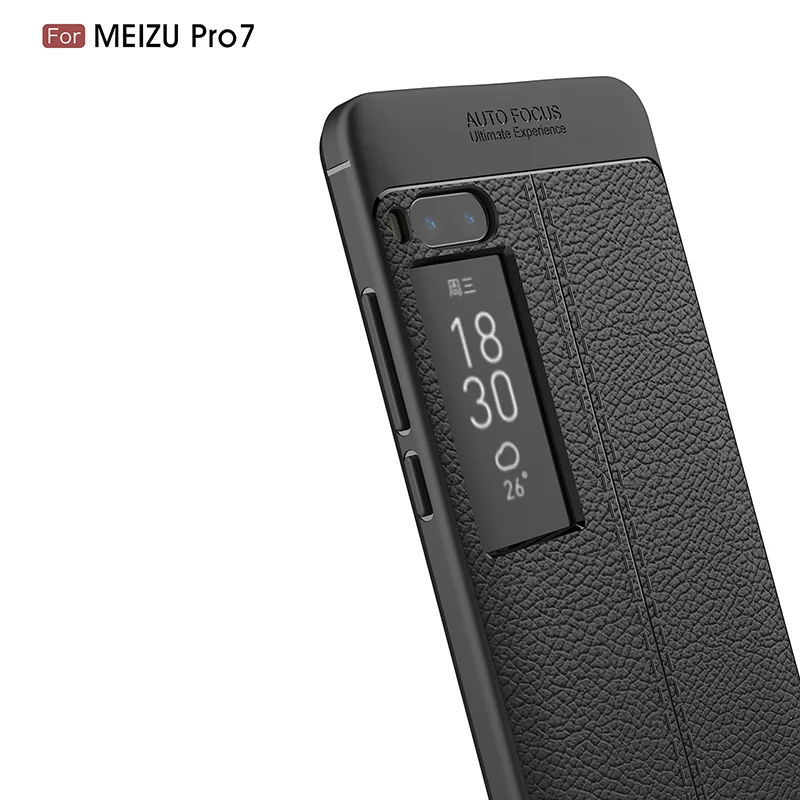 Litchi leather silicone case Meizu Pro 7 (3)