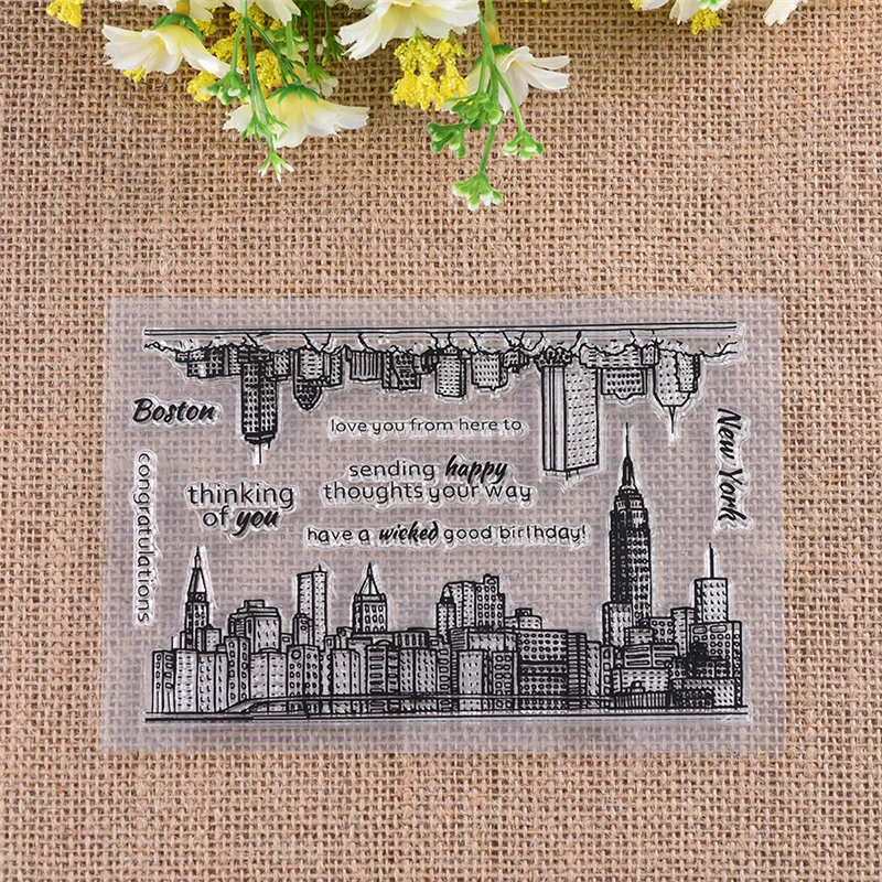 

New York City Clear Stamps and Dies Scrapbooking Contour Craft Dies Card Embossing Metal Cutting Dies New 2019 Album Die Cut