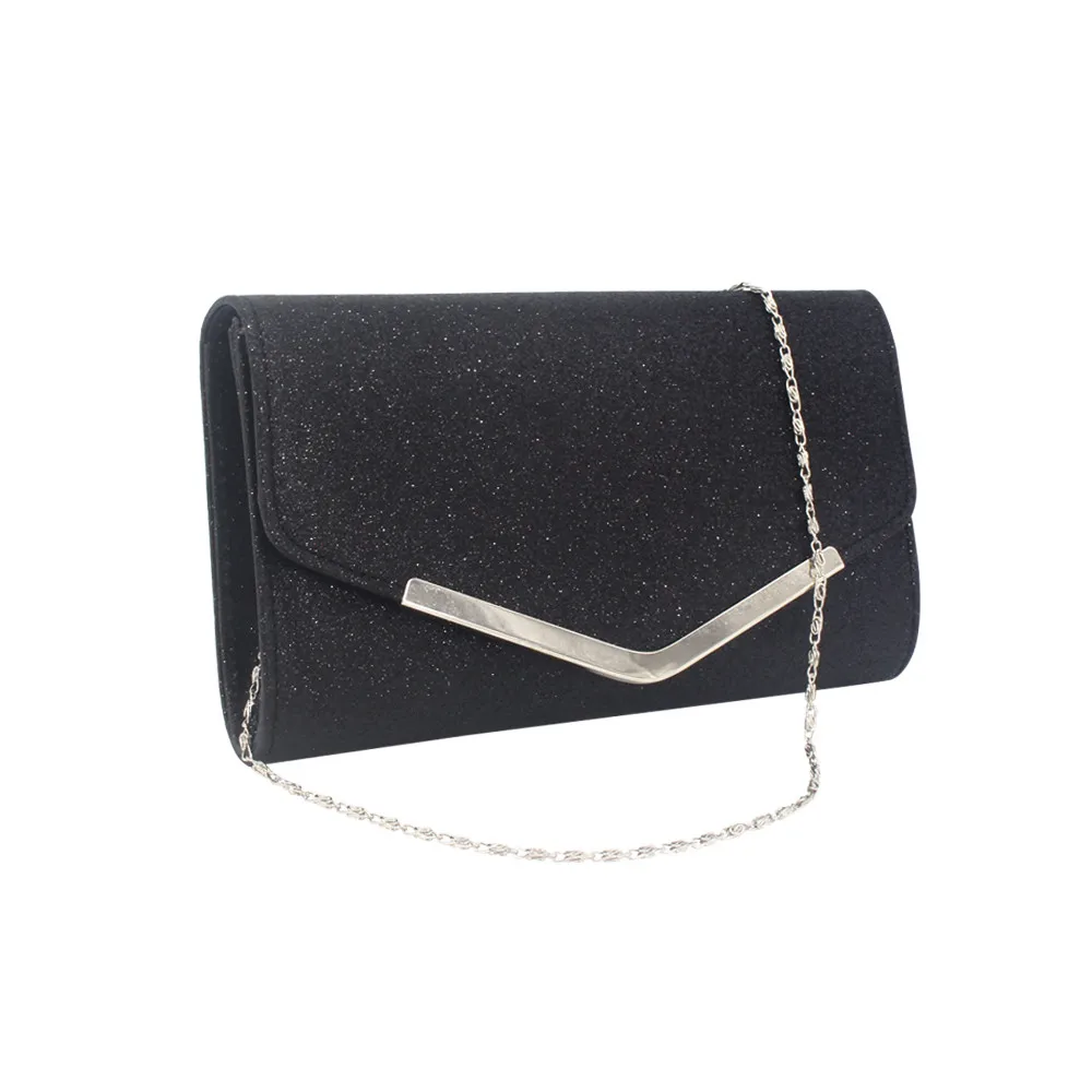 

Fashion Women Solid Shining Cocktail Party Bag Chain Phone Evening Bag Torebka damska