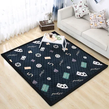 

New Arrival living room bedroom carpet thick coral fleece carpet tatami mat children crawling mat baby bedside Rectangular rug