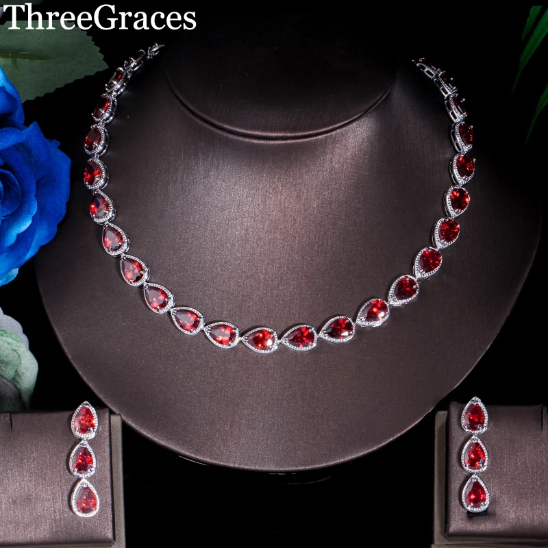 ThreeGraces Классические Вечерние ювелирные изделия Большие капли воды глубокий