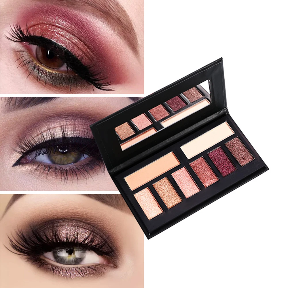 

KIFONI Matte Pearl Maple Leaf Red 8 Color Art Eye Shadow Plate Waterproof Not Fly Powder Eye Makeup TSLM1