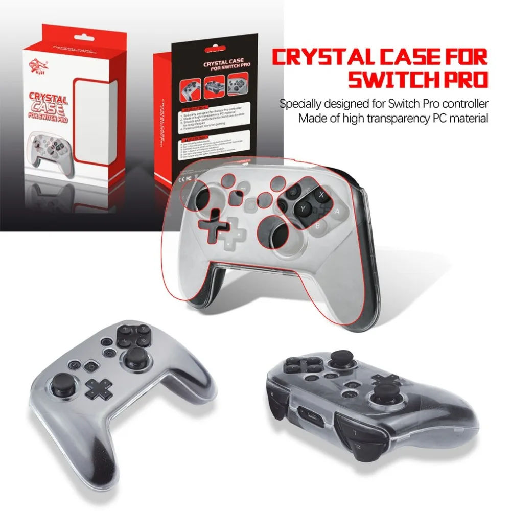 

Transparent Clear Crystal Case Hard Controller Protective Cover Handle Shell for Nintend Switch Pro Controller Drop Shipping