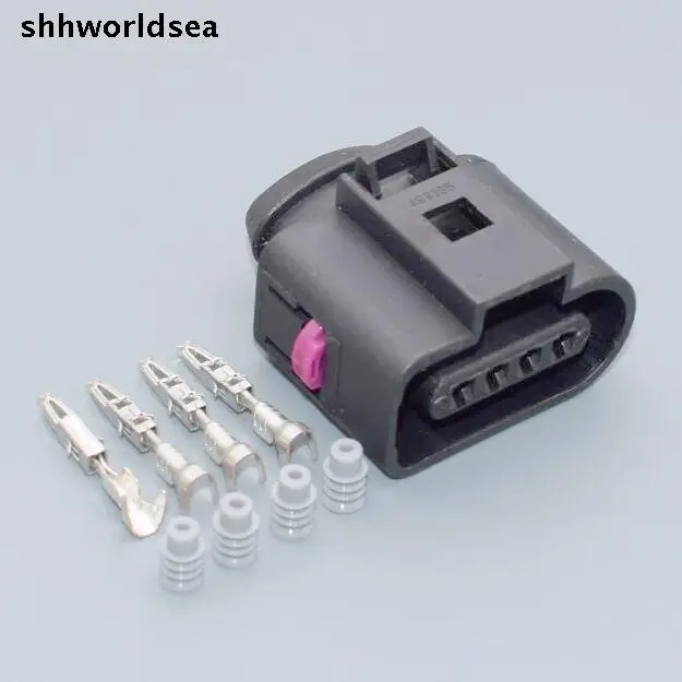 Shhworldsea 4 Pin 1,5 мм гнездо 1J0973704 автомобиля впускного воздуха Датчик давления автомобильный Водонепроницаемый Электрический разъем для VW Audi