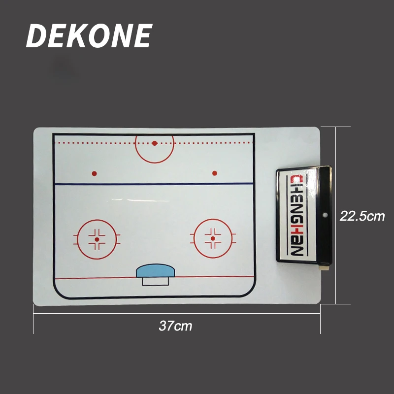 

Hockey Coach Clip Board White Dry Erase Marker With Eraser Quick Dry PVC For Hockey Coach Train Ice Roller Equipment