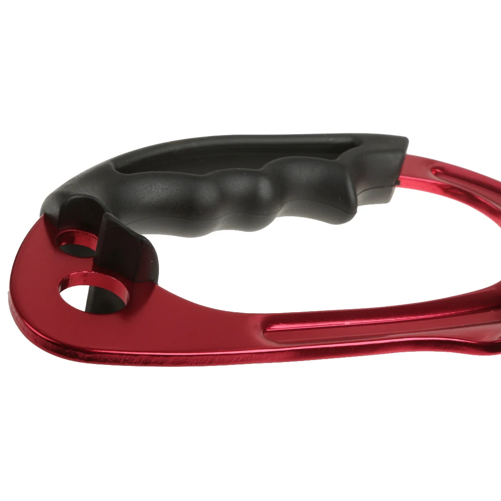 Online CE forjado caliente Aviación de aluminio escalada montañismo Arborist mano dispositivo para ascenso Abrazadera para 8 12mm herramienta de cuerda al aire libre