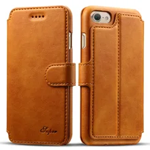 Hot!!! Fashion Business Style Calf Pattern Leather Flip Wallet Case for iPhone 7 Plus/7/6/6s Phone Cover with Holder Card Slots