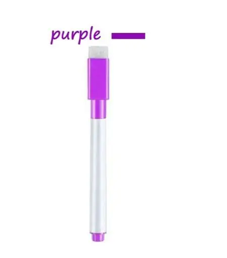 Маленький размер А5, магнитная доска, магниты на холодильник, белая маркерная доска, ластик для записи, записывать сообщение, доска для напоминания, блокнот - Цвет: only 1pc purple pen