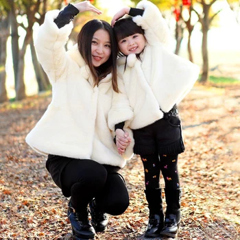 

Toddler poncho coat kids princess child girls winter baby ponchos and capes faux fur coat with hood parka outerwear children