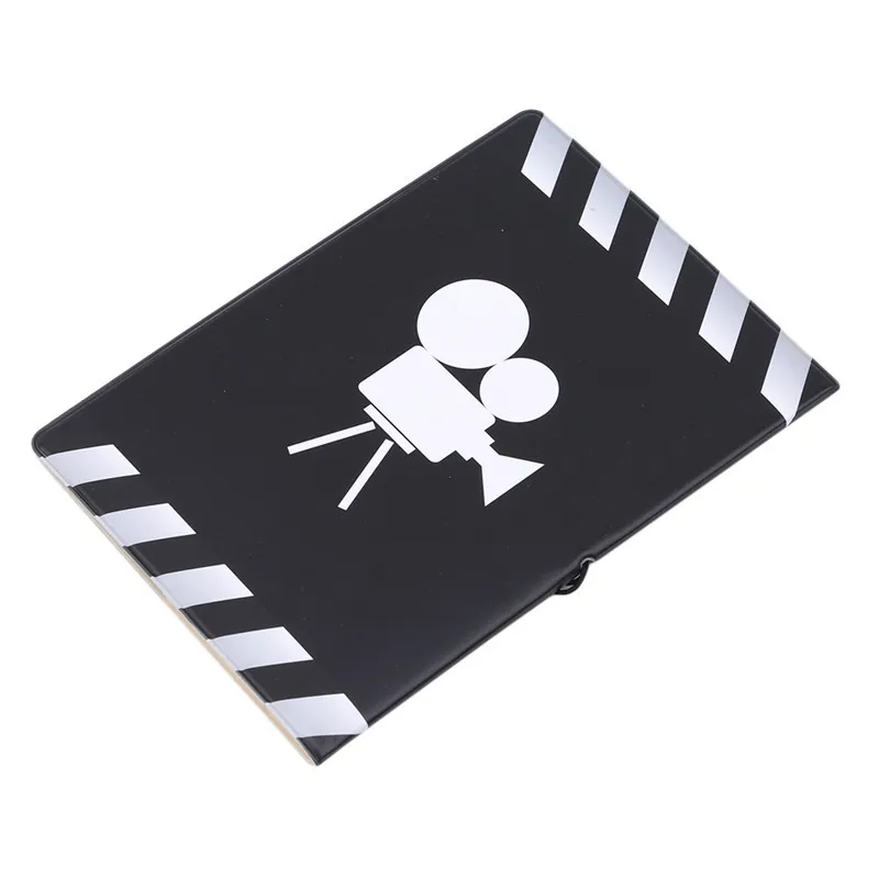 Black-and-white пленка Clapper паспорт обложки из искусственной кожи ID для кредитной карты сумка Обложка для паспорта, паспорт кошельки Чехол