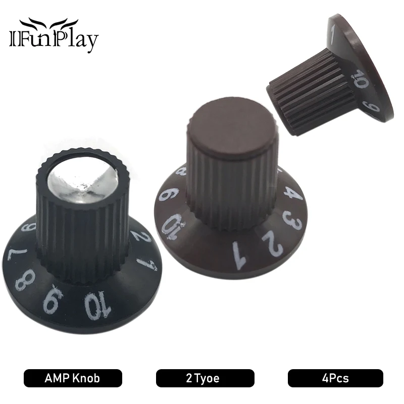 Buy 4Pcs Guitar AMP Knob Amplifier Skirted Knobs