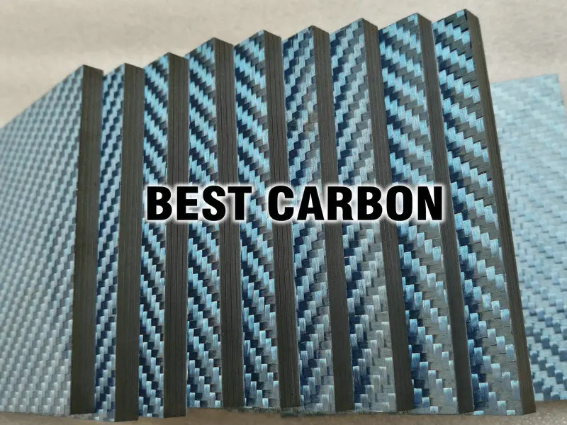 5 мм толщина маленькая синяя пластина из углеродного волокна, глянцевая синяя поверхность
