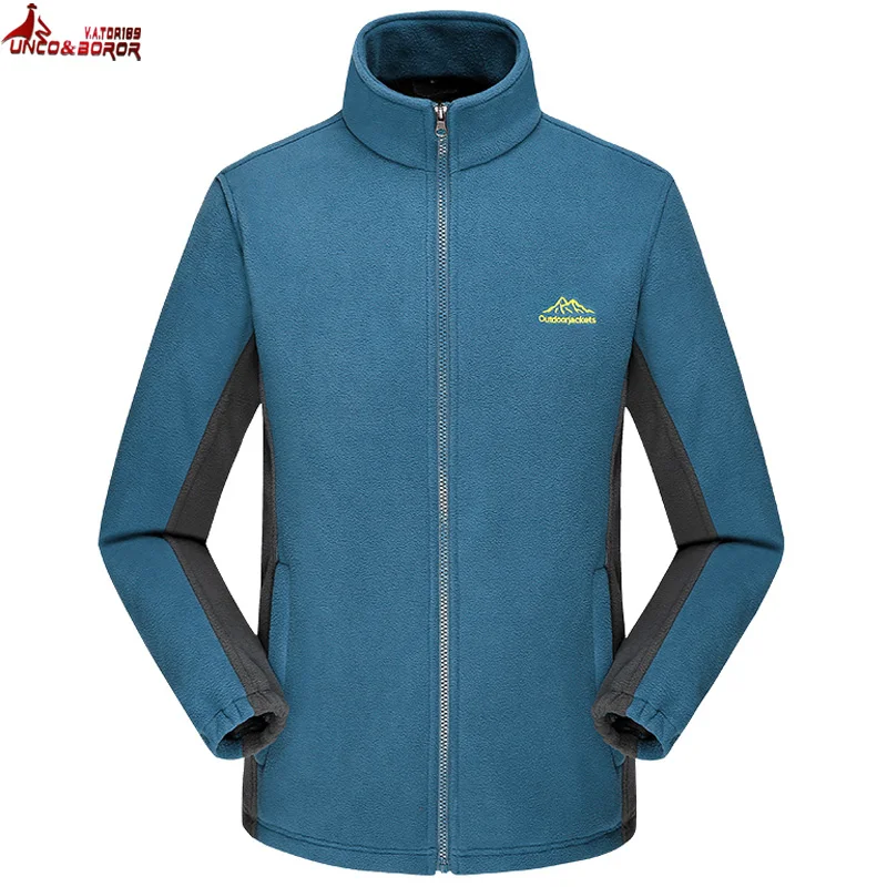 

UNCO&BOROR women men`s Soft shell Fleece denim blue Hoodies outwear Sportswear Sweatshirt Men Hip Hop sporting Tracksuits hoody