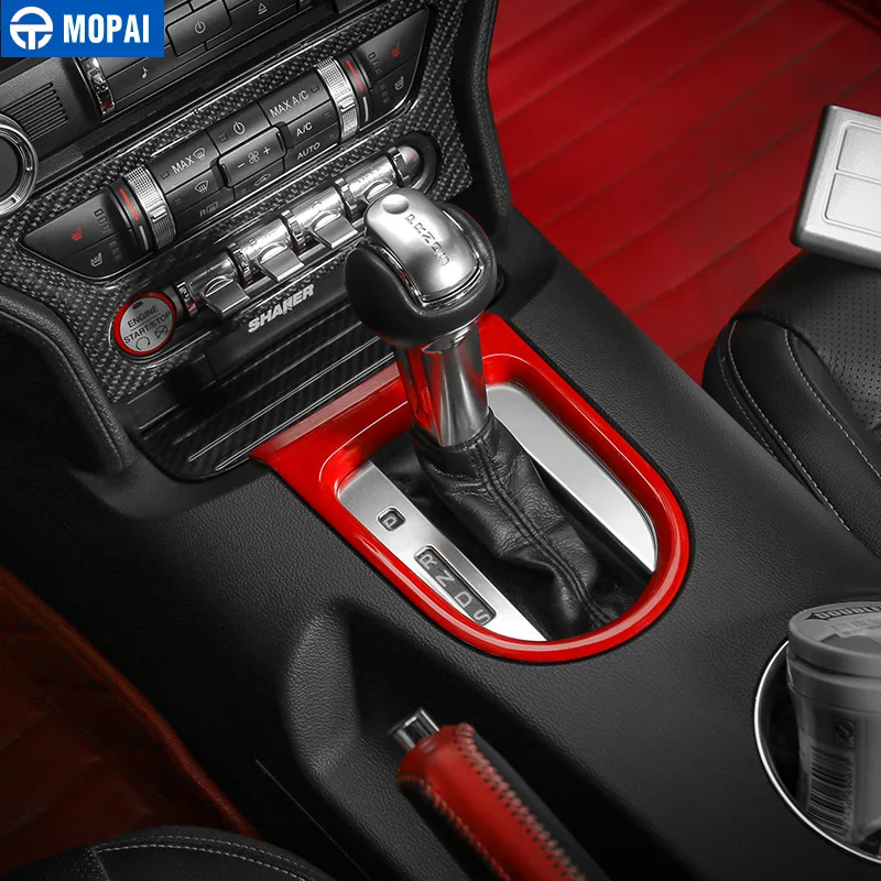 Внутренние молдинги MOPAI для Ford Mustang декоративная наклейка на панель переключения