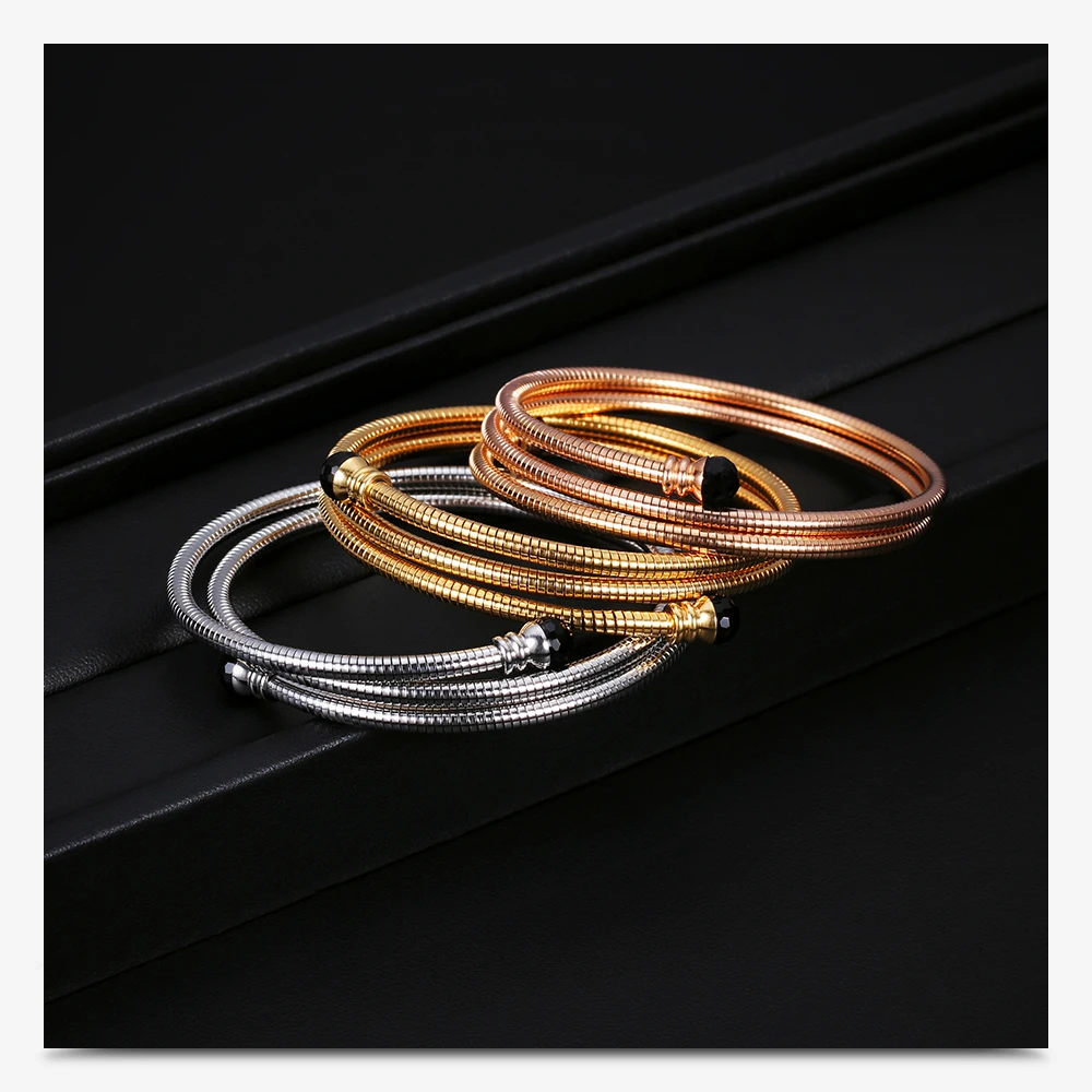 Золото/розовое золото/серебро Нержавеющая сталь тройник тройной провод ...