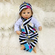 Bebe Reborn Dolls Soft Vinyl Silicone Newborn Doll bonecas 18 inch Reborn Baby Doll Closed Eyes for Children Gifts Kids Toys 16 inch vinyl silicone reborn baby doll kids playmate gift for girls baby alive soft toys for bouquets bonecas gifts