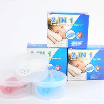 

2 in 1 Silicone Anti Snore Nasal Dilators Portable Anti-snoring Silencer Nose Clip Nose Breathing Apparatus Stop Snoring Devices