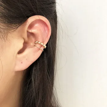 

Gold Filled Earclip Fake Piercing Ear Cuff Punk Jewelry Charm Handmade Gold Earrings For Women Brincos Oorbellen