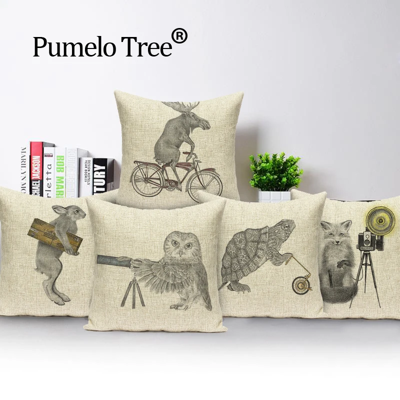 Cartoon Pug Pillow Cover Splicing Animal Car Seat 2018 New Cushion Decorative Covers Custom Throw Pillows | Дом и сад