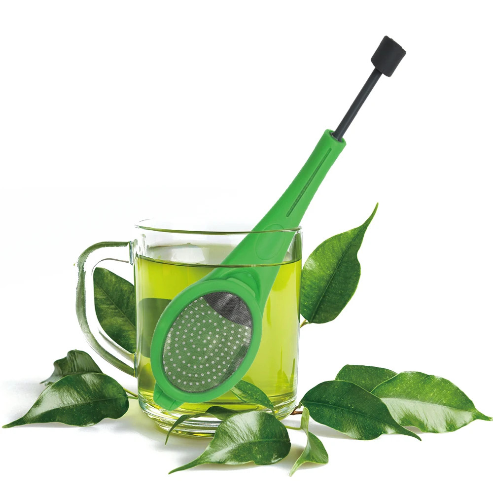1Pc Green Tea Infuser Healthy Flavor Total Silicone Coffee & Tea Strainer Gadget Measure Swirl