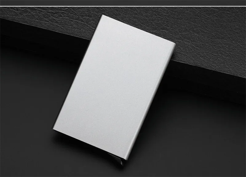 Чехол для визиток из алюминиевого сплава металлическая коробка RFID Блокировка минималистичный держатель для кредитных карт Повседневная модная сумка для карт