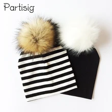 Шапка детская искусственные енот фур шапка для мальчика искусственные енот волосы шапки для девочек зимой шапки детские детские шапки с мячом