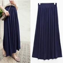 Модальная свободная бюст длинная Готическая темно-красная плиссированная летняя уличная одежда Бохо Сексуальная Плюс Размер rokjes плиссе женские юбки офис