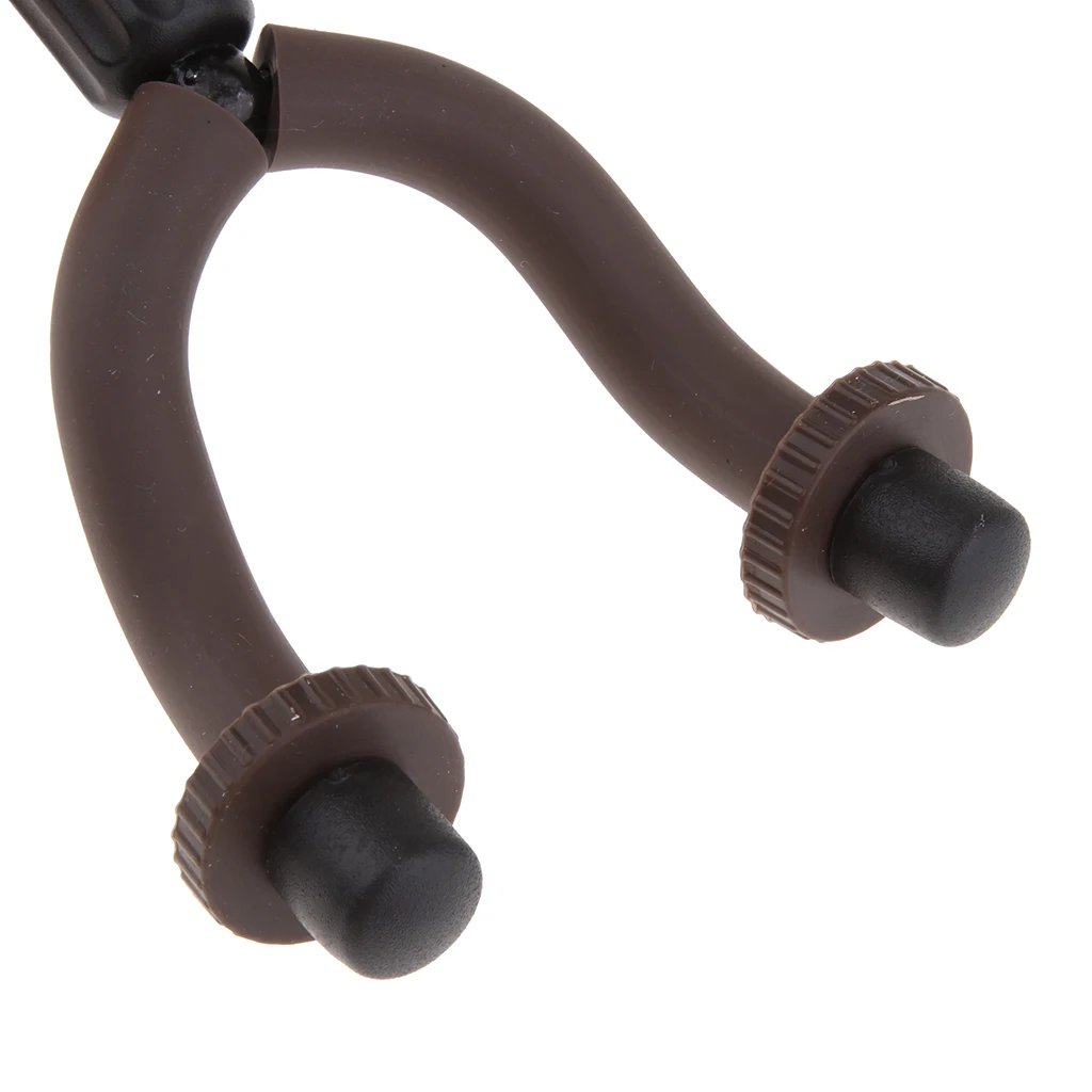 Acoustic Guitars Wall Mount Hanger Hook Stand Neck Display Supports for Stringed Instruments - Wood Bottom With Fixed Screws