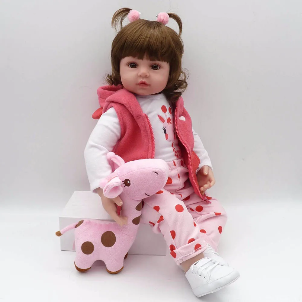 NPKDOLL 47cm/57cm Baby Reborn Doll Silicone Adorable Menina Boneca Bebe Lifelike Real Girl Doll Reborn Birthday Christmas Gift