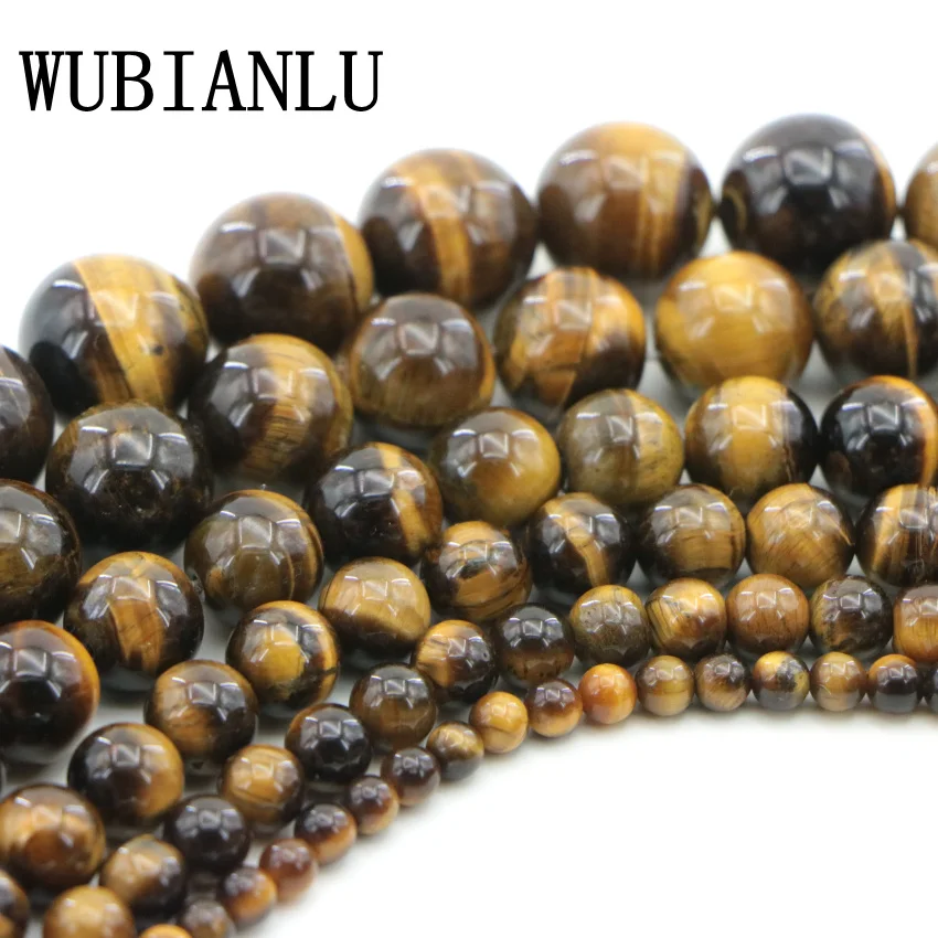 1 Natural gemstone Jasper yellow tiger eye beads (28)