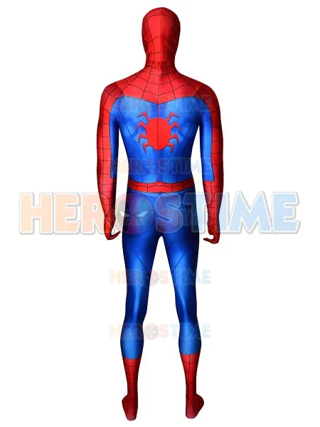 Человек-паук PS4 Classic Spider-мужской костюм для косплея 3D Отпечатано паук Косплэй Хэллоуин костюм для взрослых/Дети съемная маска