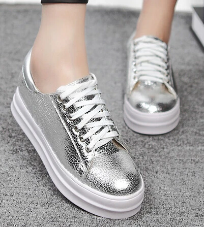 womens metallic silver sneakers