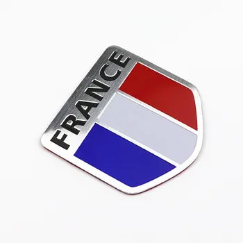 

5x5cm Aluminum Alloy FRANCE French National Flags Car Body Stickers Automobiles Motorcycles Exterior Decorating Accessories