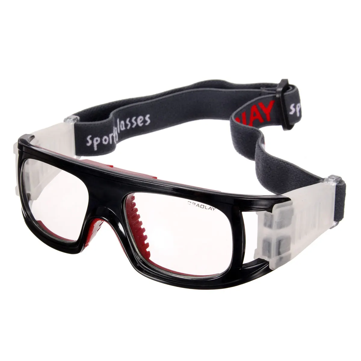 Новые баскетбольные футбольные спортивные защитные очки эластичные велосипедные очки уличные спортивные очки защитные 4 цвета - Цвет: RedBlack