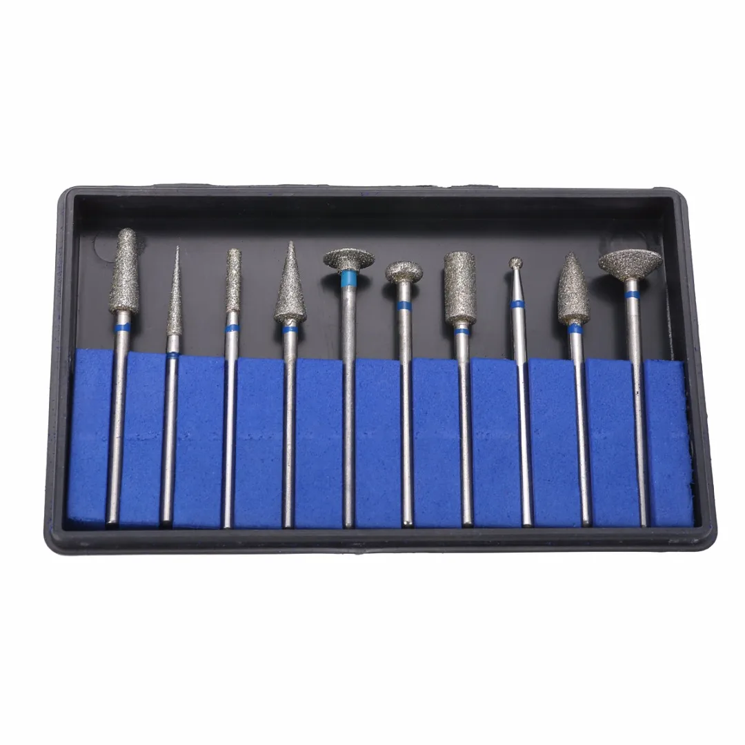 

10pcs New Dental Polishing Diamond Bur 2.35mm Shank Sintered Point Polisher HP Shank Rotary Tools Lab Supplies Tool