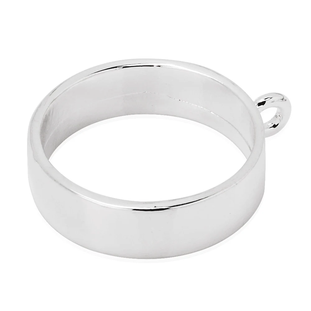 

25mm dia pressed flower open back bezel pendant setting, silver plating metal open pendant bezel blanks base