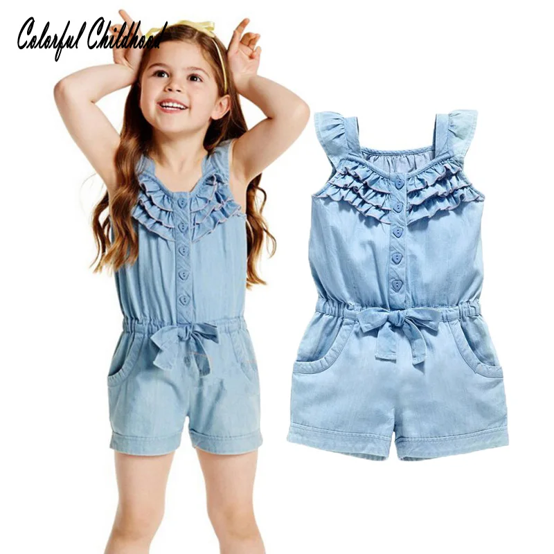 Spring Girl Jumpsuit Cute Sweet Fashion Washed Jeans Denim