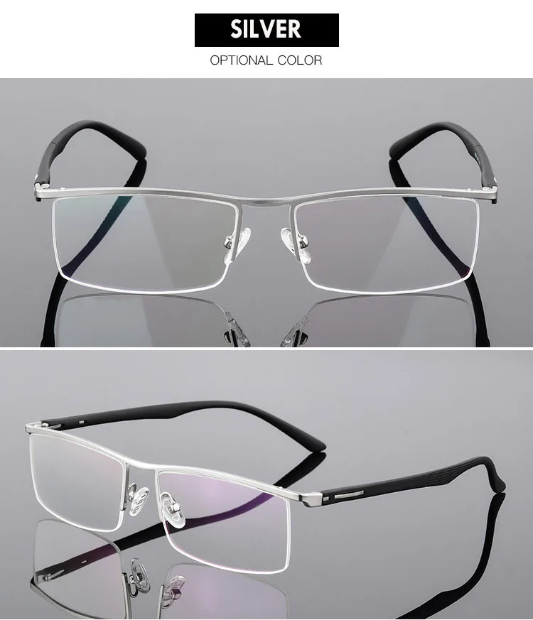 BCLEAR, Новое поступление, высококачественные деловые мужские очки, оправа, уникальный дизайн дужек, титановый сплав, полуоправа, очки