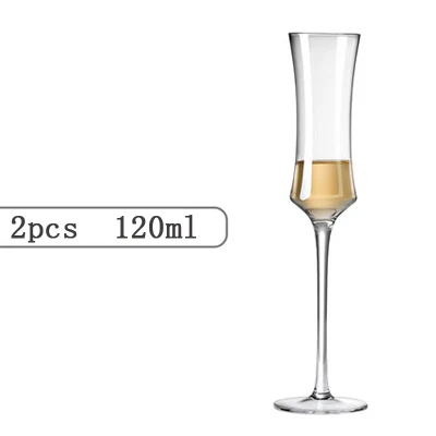 Креативный бессвинцовый Хрустальный флейт бокал для шампанского тонкая талия хрустальный бокал для шампанского Винные бокалы стеклянная чашка сладкое вино Кубок - Цвет: A1  2pcs