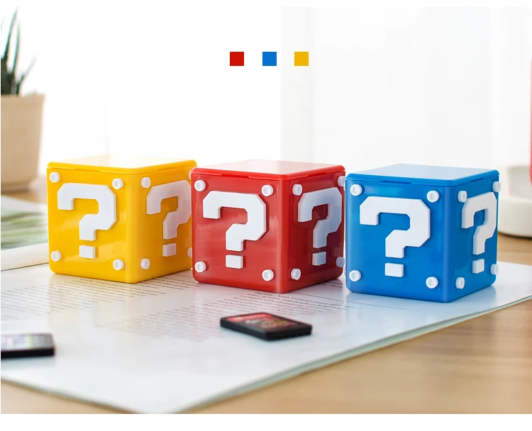 

Question Box for NS Switch Game Card TF Storage Tape Collection Case Portable Receiving Mario Mmooth Shell Accessories