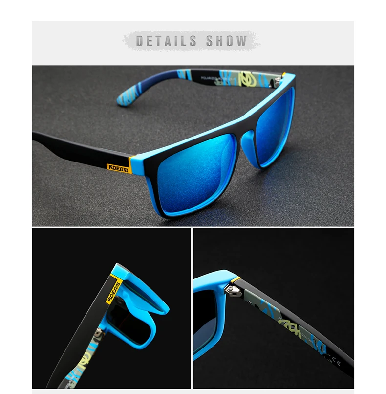 KDEAM, дизайн, поляризованные солнцезащитные очки для мужчин и женщин, УФ-блок, очки для ночного вождения, фотохромные линзы ночного видения XH119