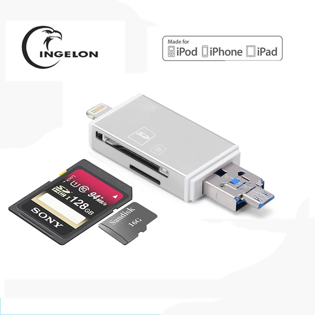 Best Price Ingelon micro sd Adapter kelima silver memory card iphone otg Smart usb Card reader Computer Accessories for laptop accessories Best Price Ingelon micro sd Adapter kelima silver memory card iphone otg Smart usb Card reader Computer Accessories for laptop accessories